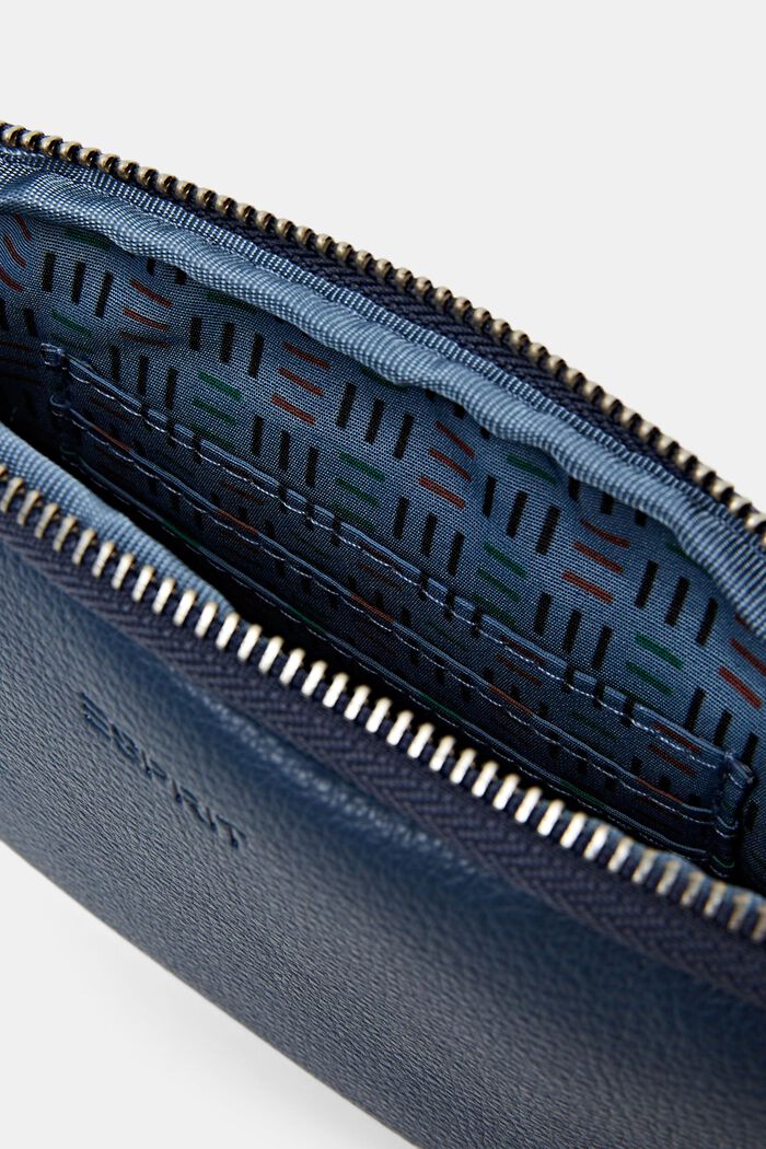 Mini kabelka crossbody, z imitace kůže, GREY BLUE, detail image number 3
