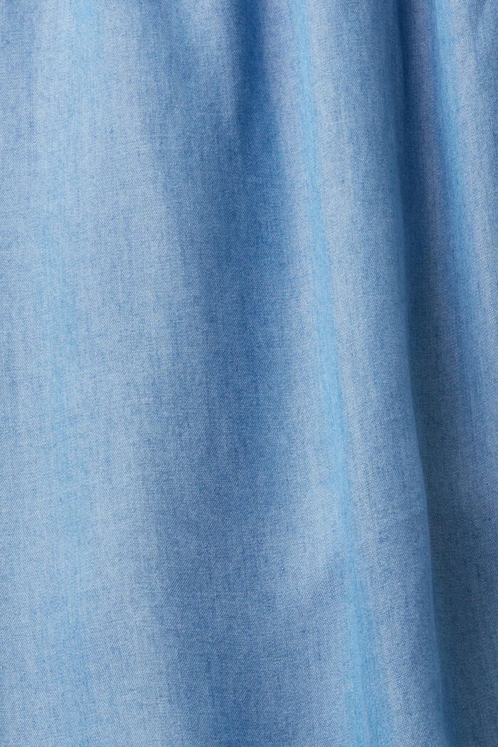 Řasené tubusové šaty z imitace denimu, BLUE MEDIUM WASHED, detail image number 6