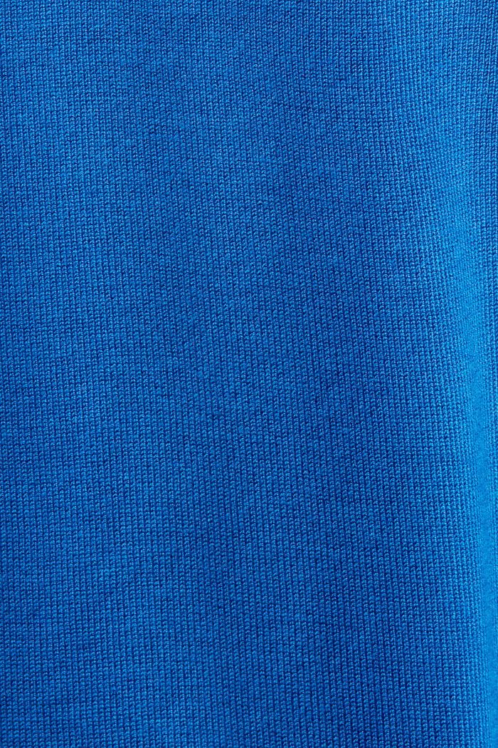Svetr s dlouhým rukávem a nízkým rolákovým límcem, BRIGHT BLUE, detail image number 5