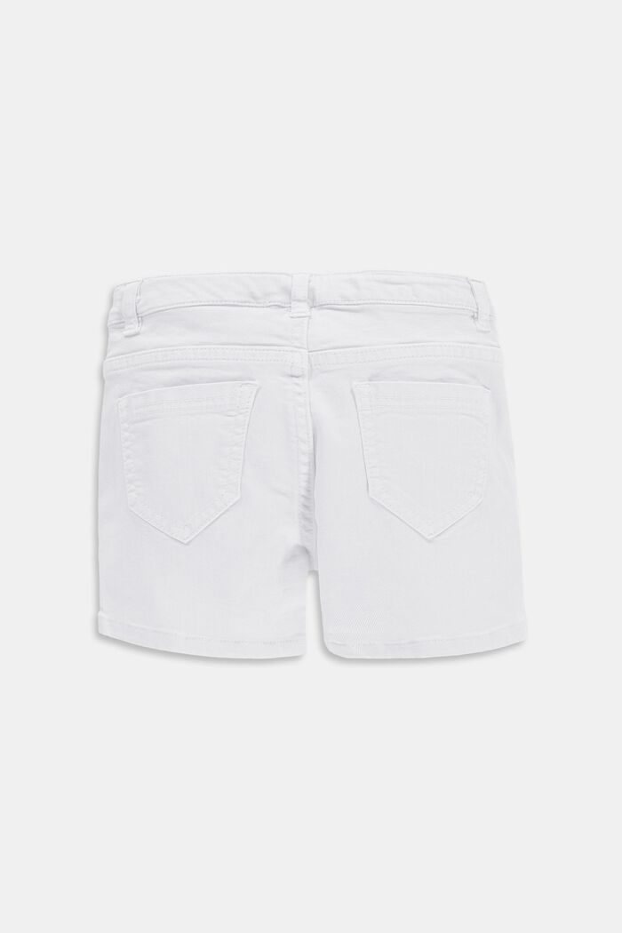 Barvené džínové šortky s nastavitelným pasem, WHITE, detail image number 1