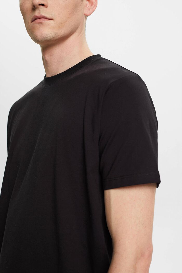 Žerzejové tričko s kulatým výstřihem, BLACK, detail image number 2