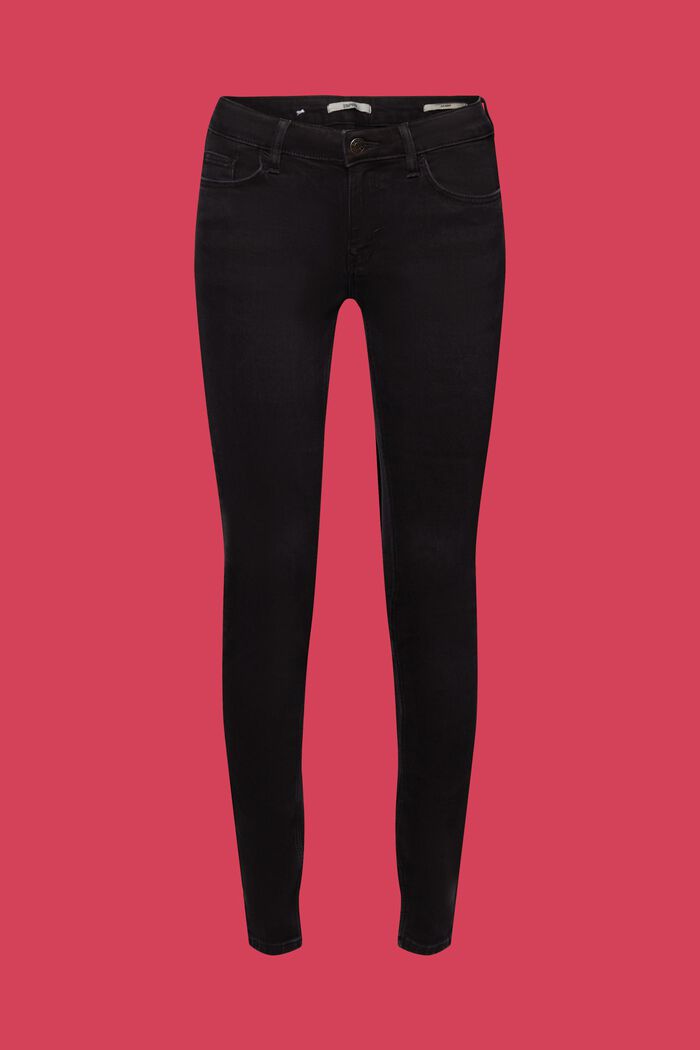 Strečové džíny, směs s bavlnou, BLACK DARK WASHED, detail image number 6