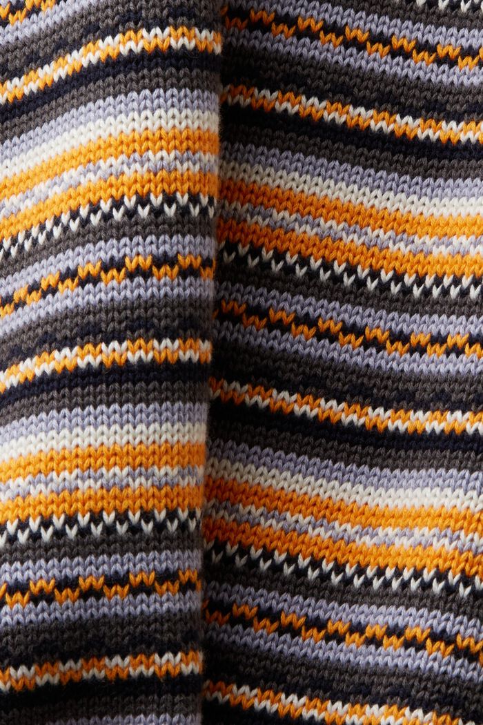 Bavlněný žakárový pulovr s krátkým rolákem, DARK GREY, detail image number 5