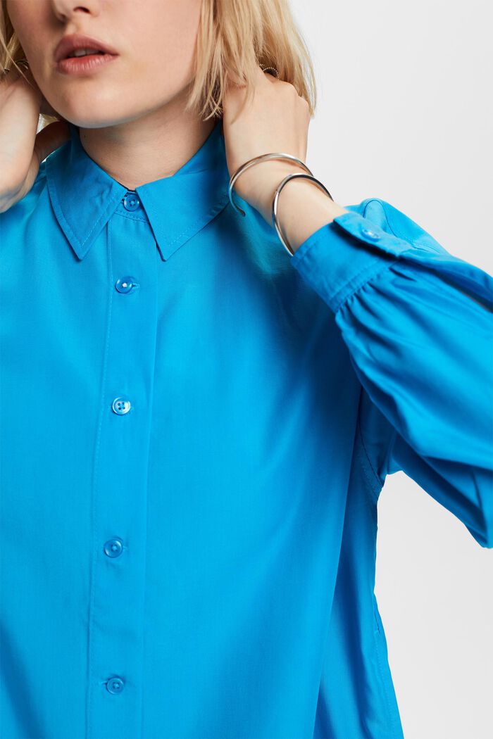 Košilová halenka oversize, BLUE, detail image number 2