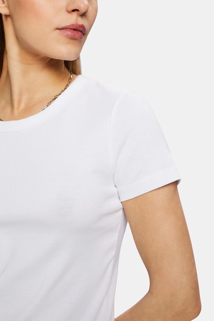 Bavlněné tričko s krátkým rukávem, WHITE, detail image number 2