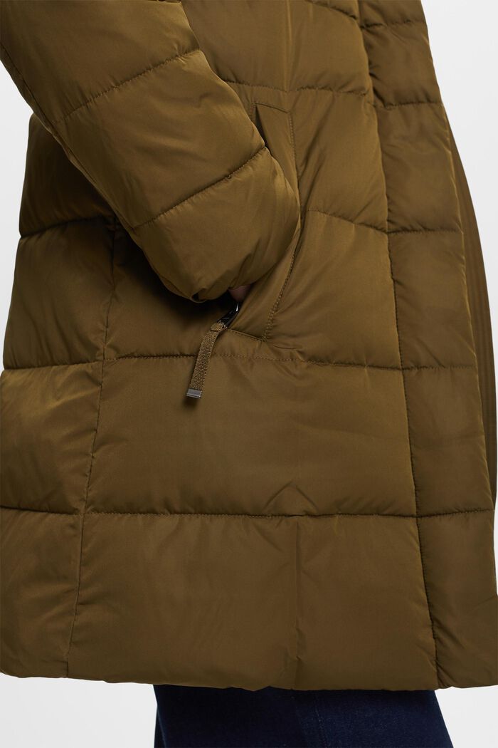 Péřový kabát s kapucí, DARK KHAKI, detail image number 2
