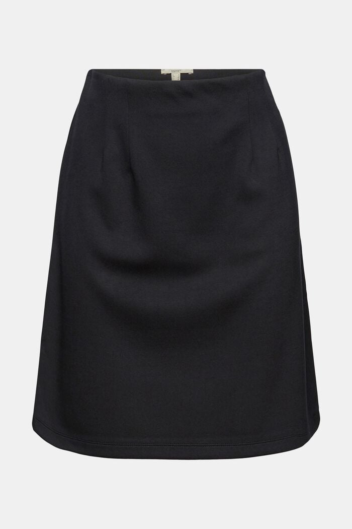 Mini sukně z kompaktní teplákoviny, BLACK, overview