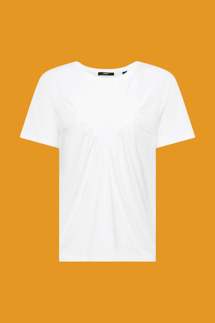 Tričko s ozdobným srdcem, WHITE, detail image number 5