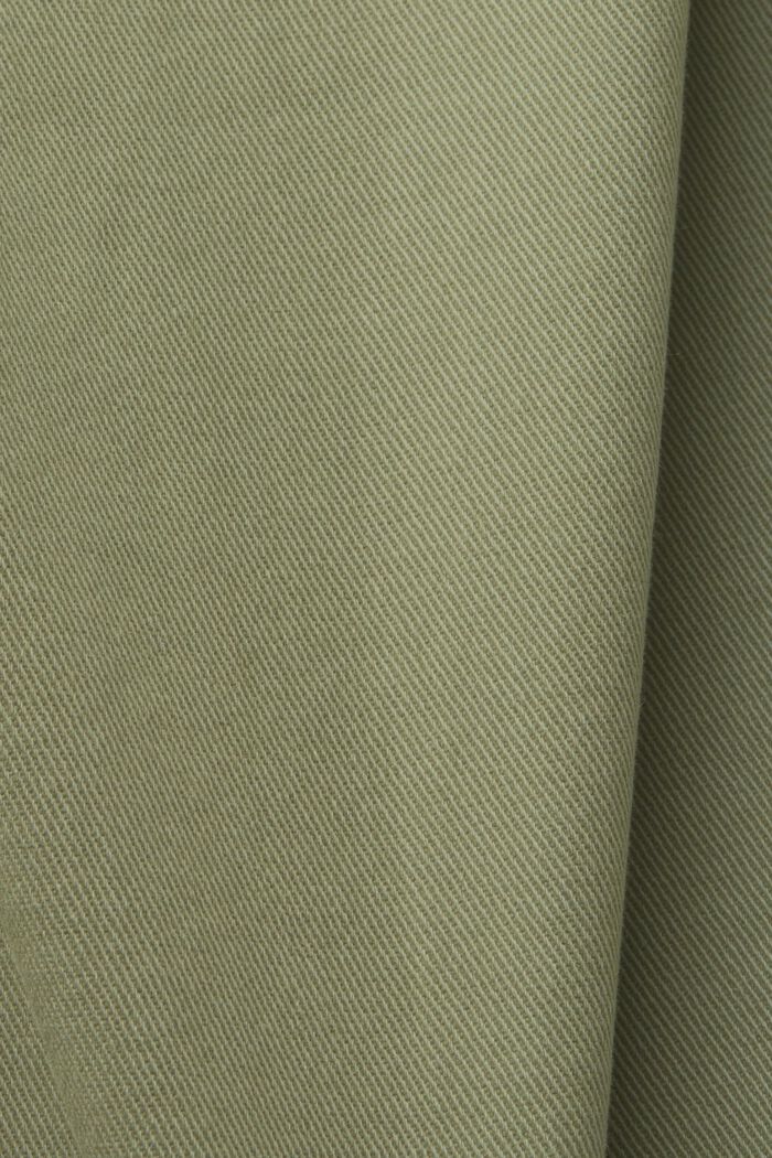Capri kalhoty z bio bavlny, PALE KHAKI, detail image number 4