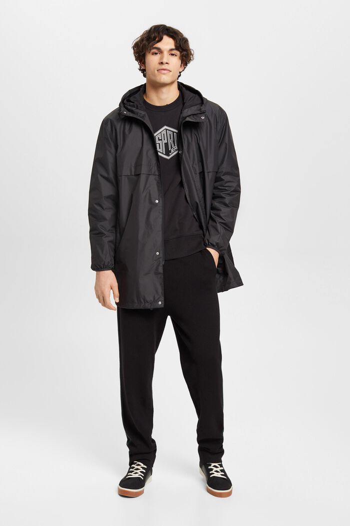 Lehká bunda s kapucí do deště, BLACK, detail image number 4