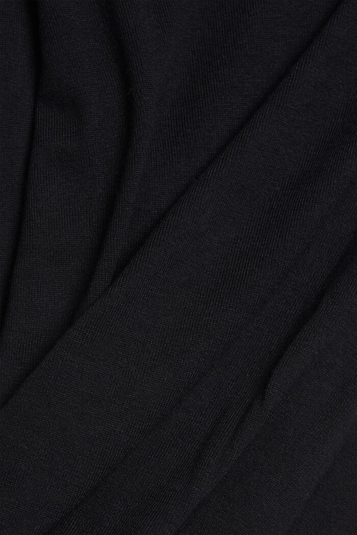Basic pulovr ze směsi s bio bavlnou, BLACK, detail image number 1