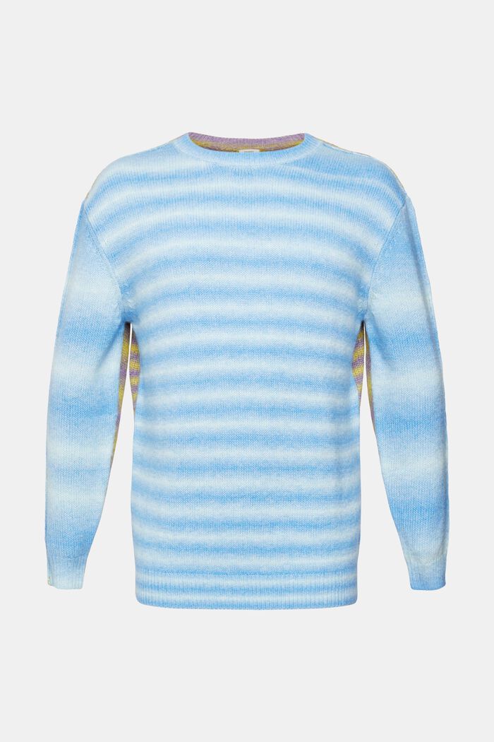 Oboustranný proužkovaný pulovr, BLUE, overview