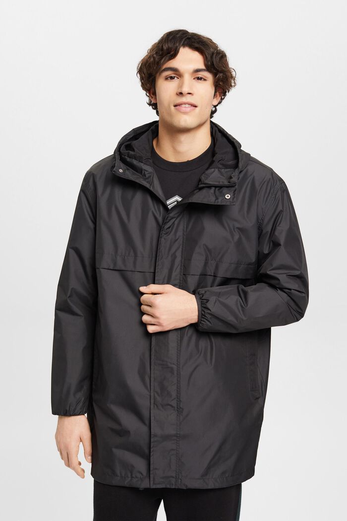 Lehká bunda s kapucí do deště, BLACK, detail image number 0
