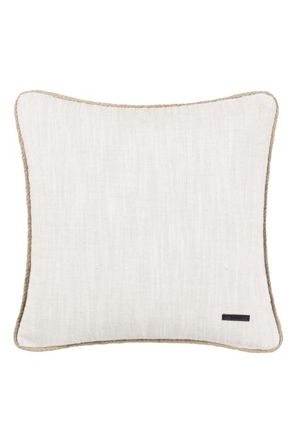 Dekorativní povlak na polštář ze směsi lnu a bavlny, BEIGE, overview