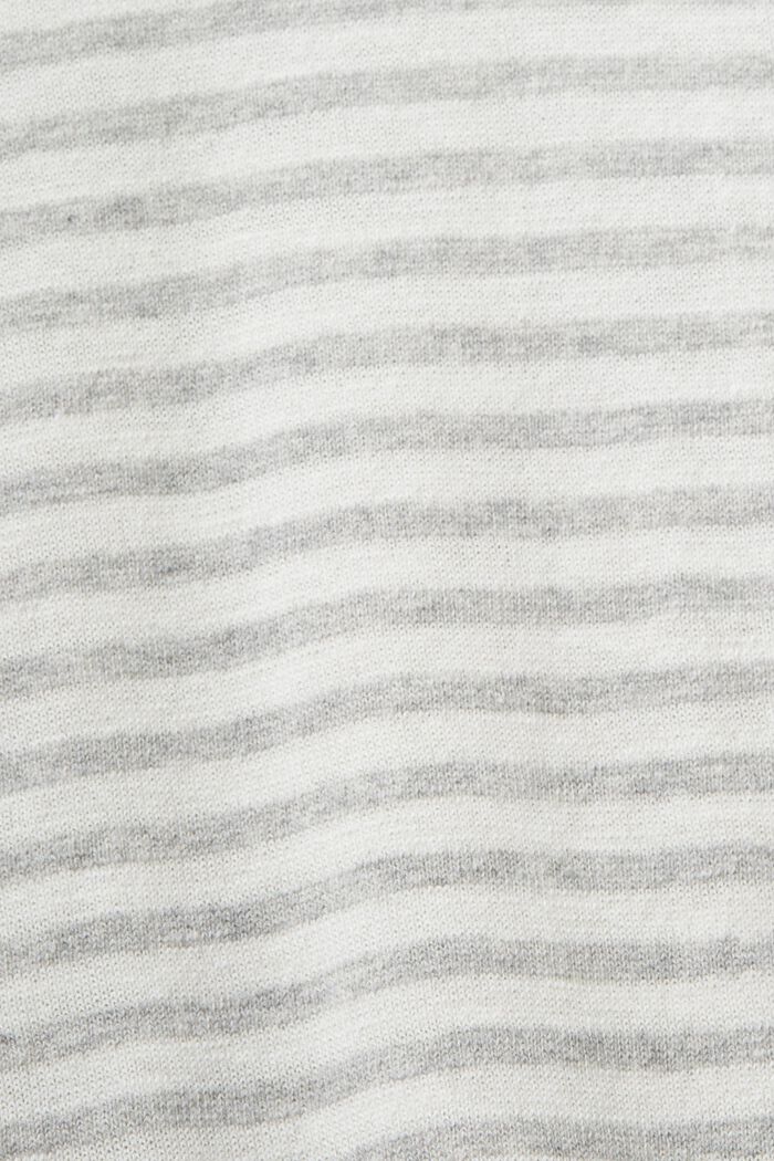 Bavlněný pruhovaný pulovr, LIGHT GREY, detail image number 4