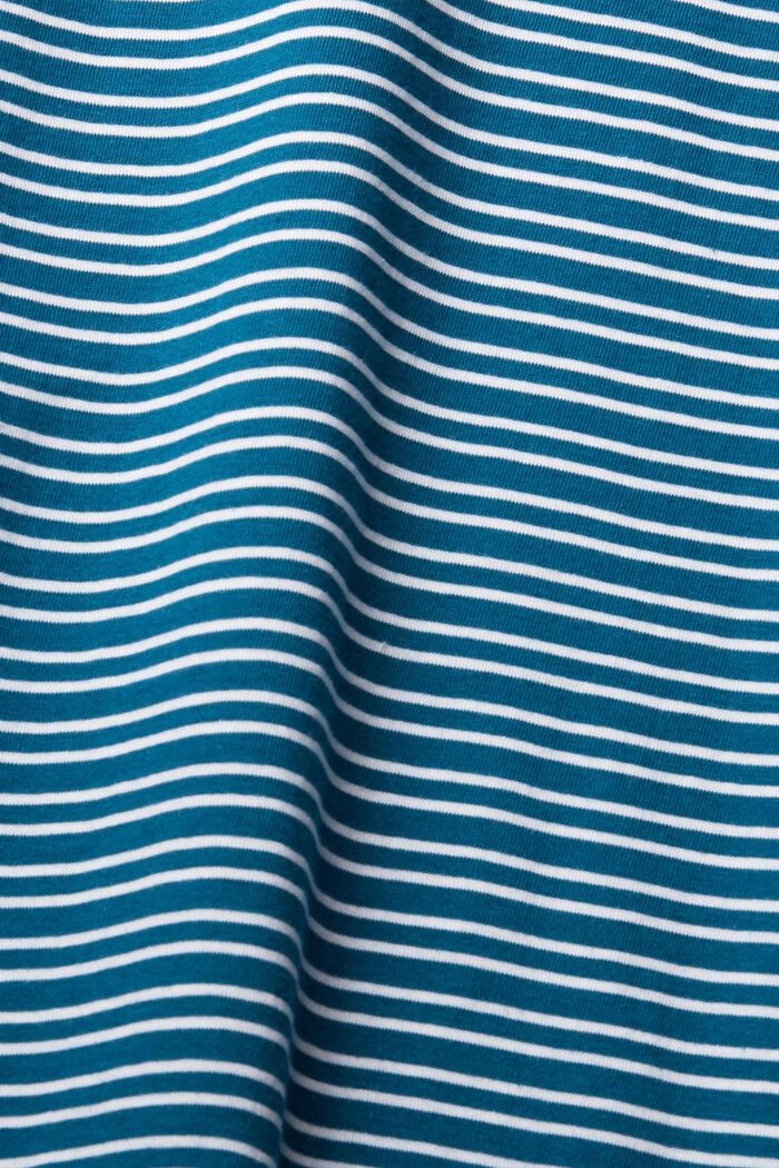 Žerzejové tričko, 100 % bavlna, PETROL BLUE, detail image number 1