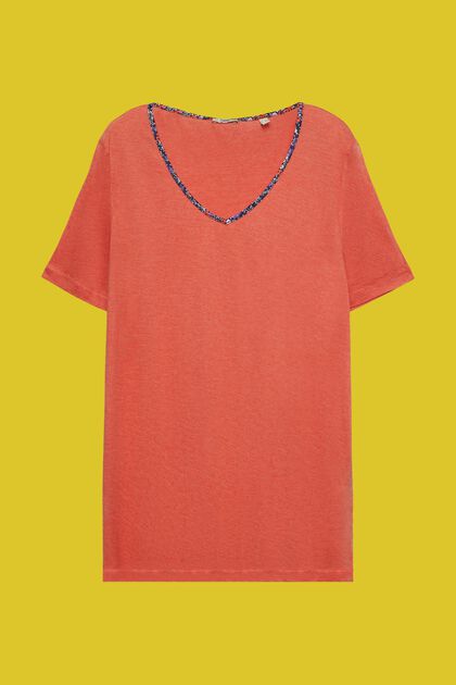 CURVY tričko s květovaným lemem, TENCEL™