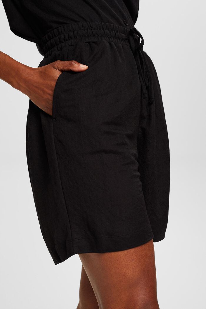 Bermudové šortky z jemné pleteniny, BLACK, detail image number 3