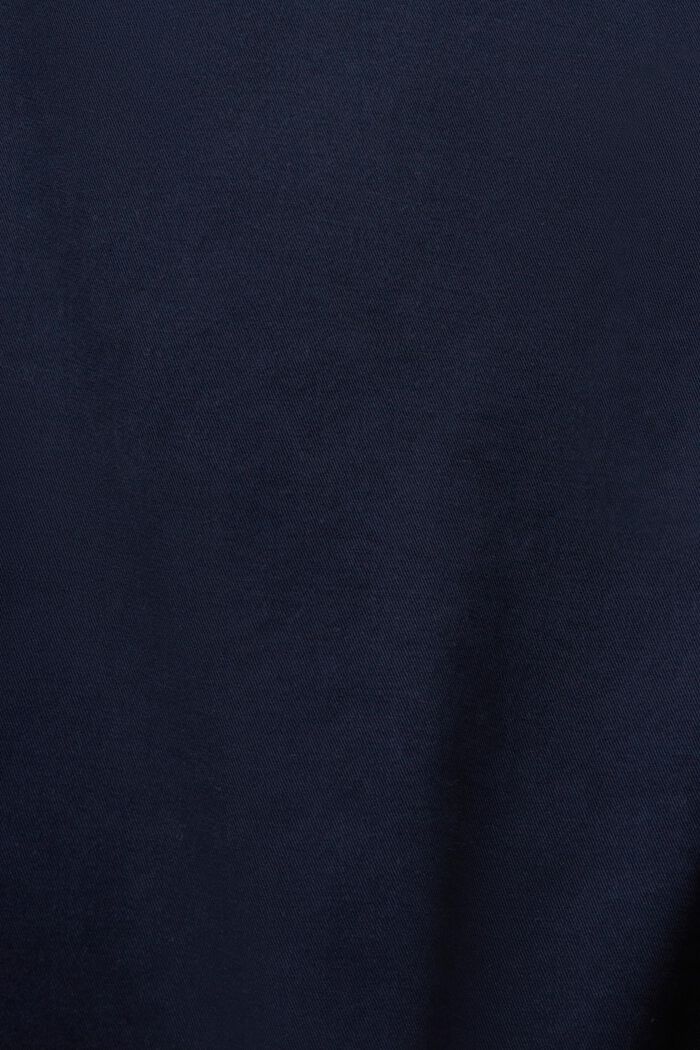 Kalhoty chino, bavlněný kepr, rovný střih, NAVY, detail image number 6