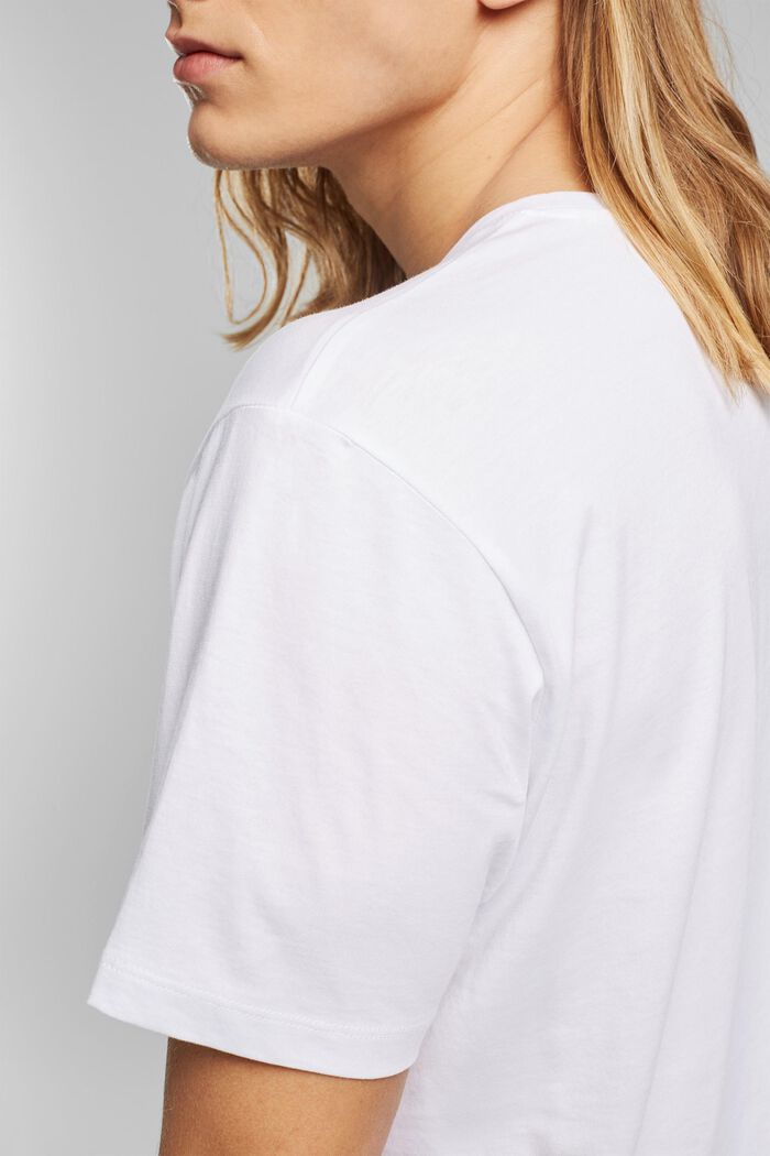 Žerzejové tričko ze 100% bio bavlny, WHITE, detail image number 1