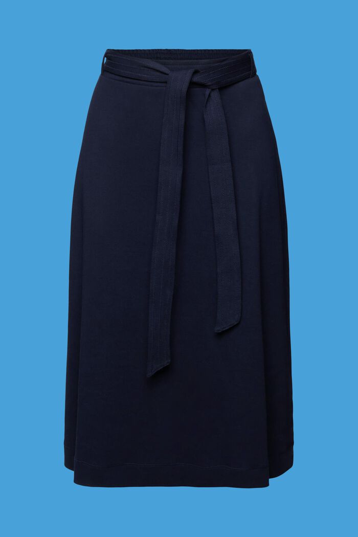 Žerzejová sukně s opaskem, NAVY, detail image number 6
