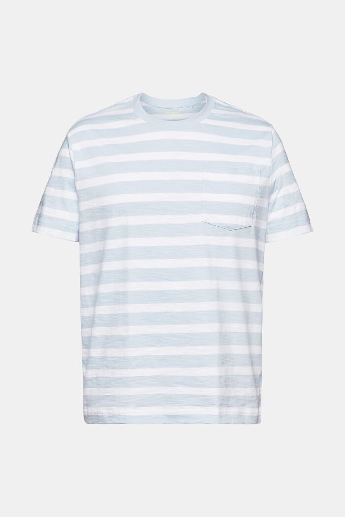 Pruhované tričko z bavlněného žerzeje, LIGHT BLUE, detail image number 6