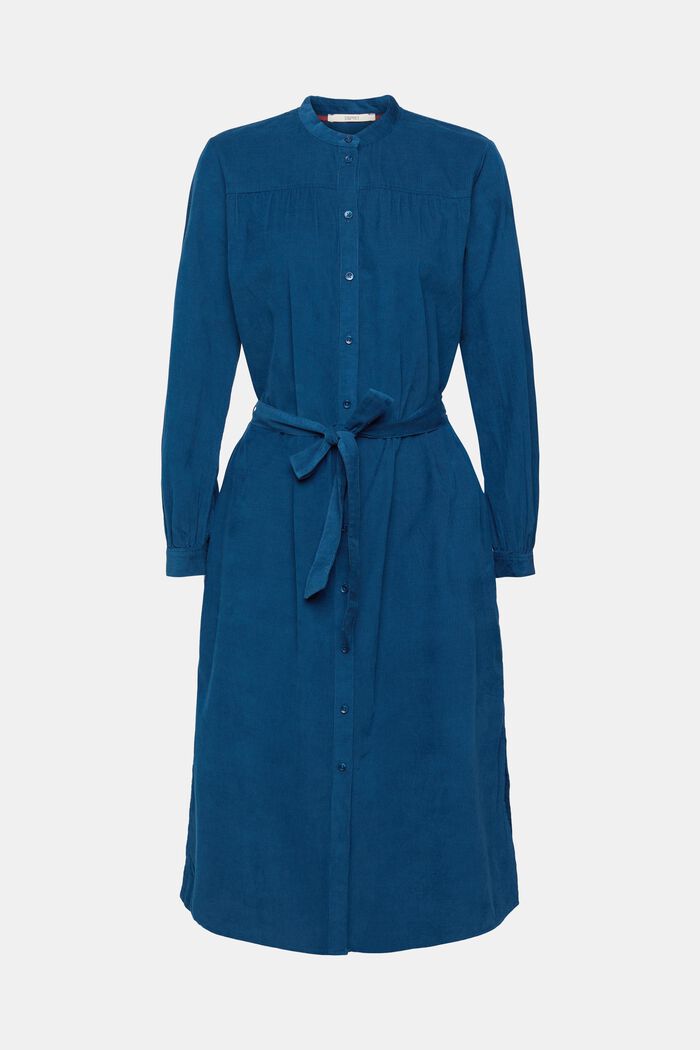 Manšestrové midi šaty, PETROL BLUE, detail image number 5