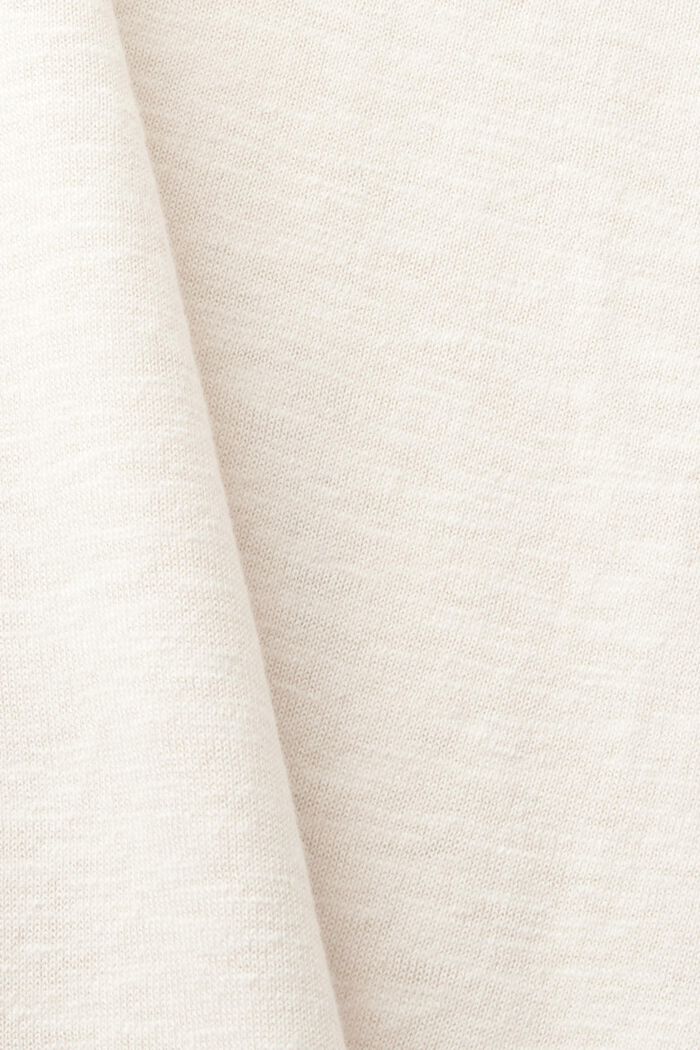 Pulovr s kulatým výstřihem, směs bavlny a lnu, NUDE, detail image number 4