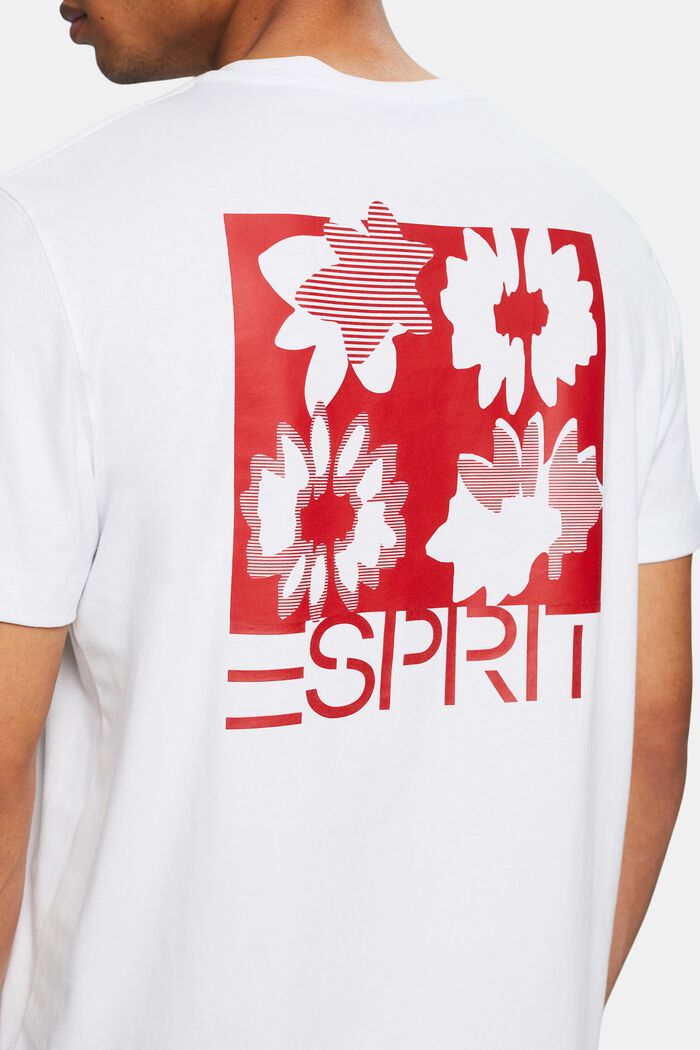Bavlněné tričko s logem, WHITE, detail image number 4