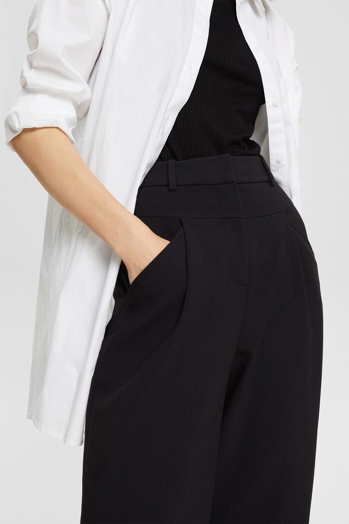 Kalhotová sukně s vysokým pasem, BLACK, detail image number 2