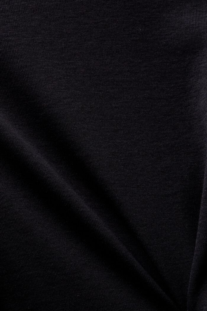 Bavlněné žerzejové tričko s dlouhým rukávem, BLACK, detail image number 5