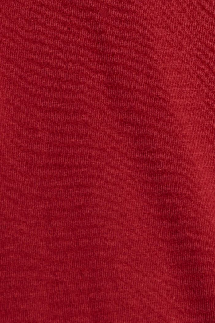 Pyžamový horní díl z bavlny, CHERRY RED, detail image number 4
