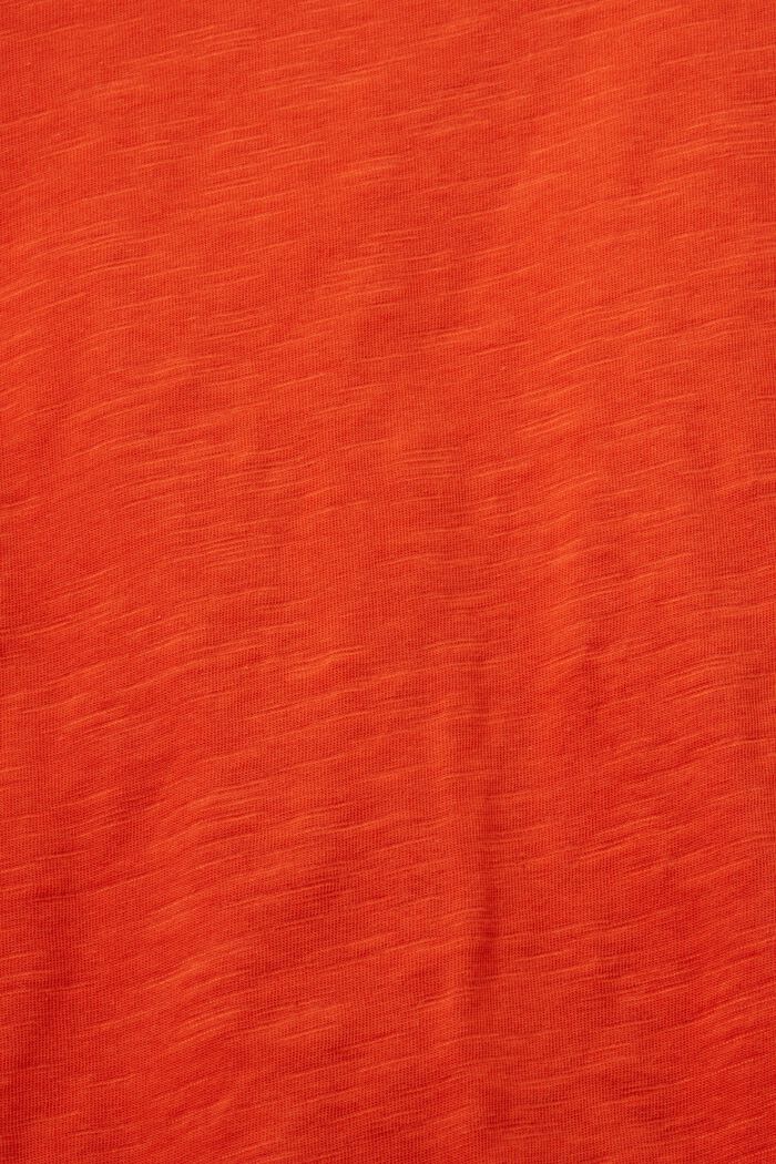 Top, dlouhý rukáv, 100% bavlna, BRIGHT ORANGE, detail image number 5