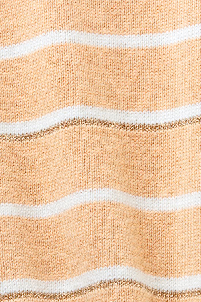 Pruhovaný pletený pulovr s kašmírem, BEIGE, detail image number 5