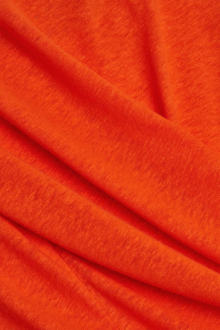 Se lnem: basic tričko, ORANGE RED, detail image number 4