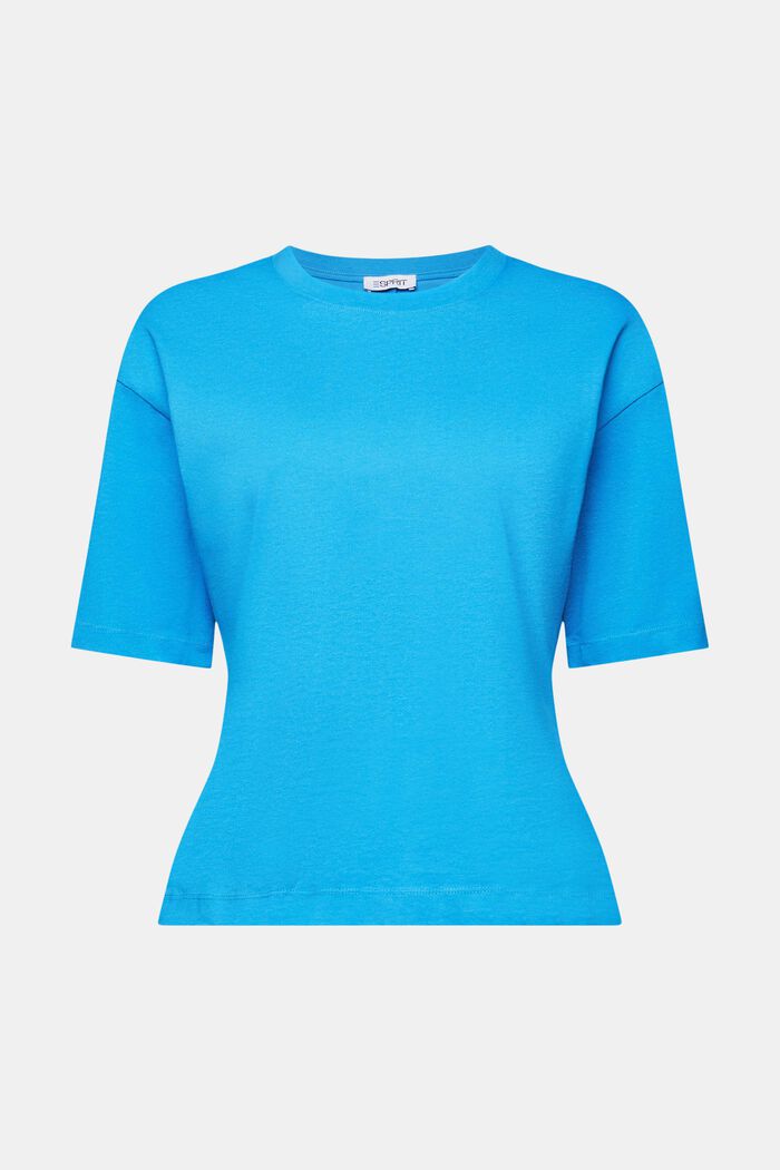 Tričko s kulatým výstřihem a zvýrazněným pasem, BLUE, detail image number 6