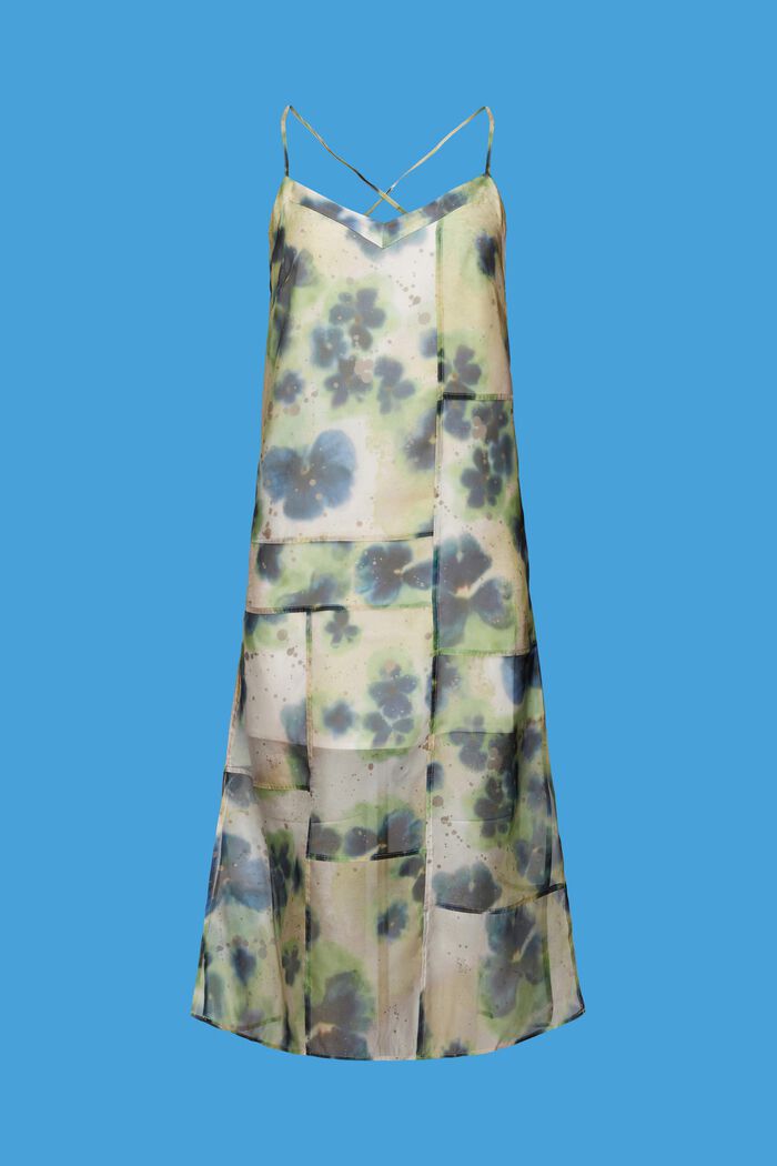 Midi šaty ze vzorované organzy, YELLOW, detail image number 6