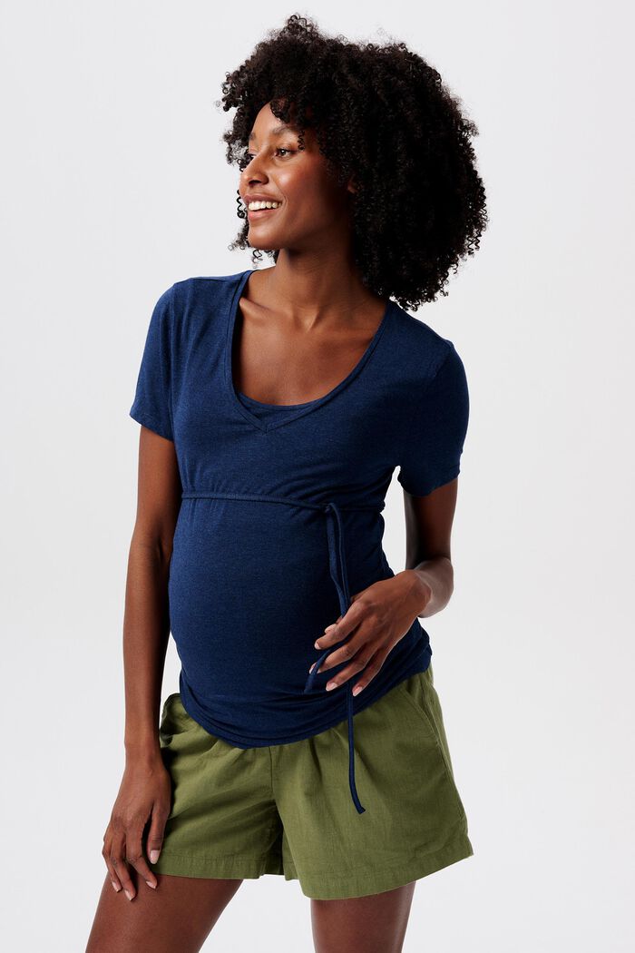 MATERNITY tričko s úpravou na kojení, DARK NAVY, detail image number 0