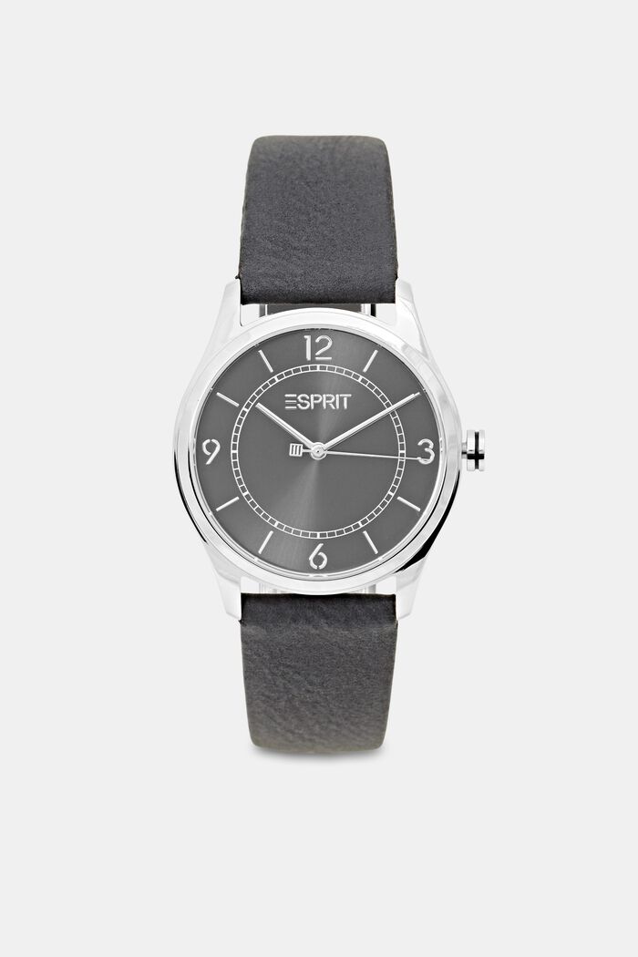 Veganský produkt: hodinky s páskem z imitace kůže, BLACK, overview
