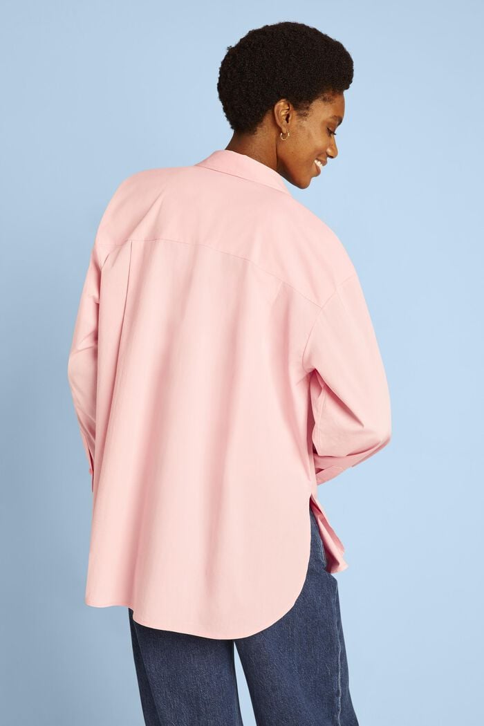 Oversize košile s propínacím límcem, PINK, detail image number 3
