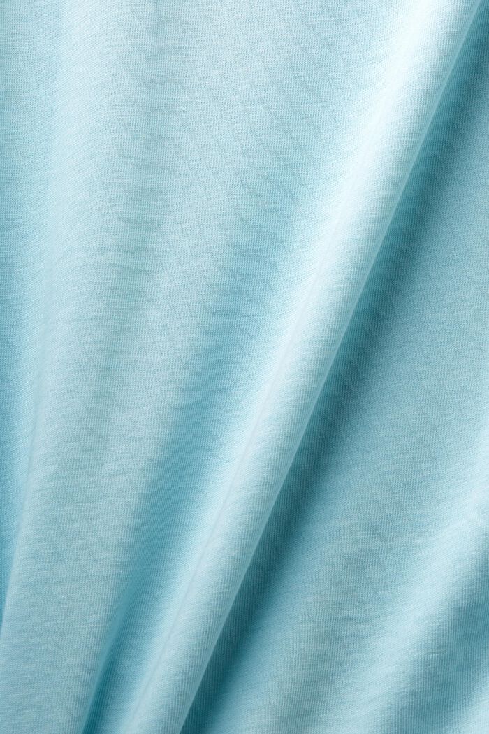 Tričko s potiskem na hrudi, 100% bavlna, LIGHT TURQUOISE, detail image number 5
