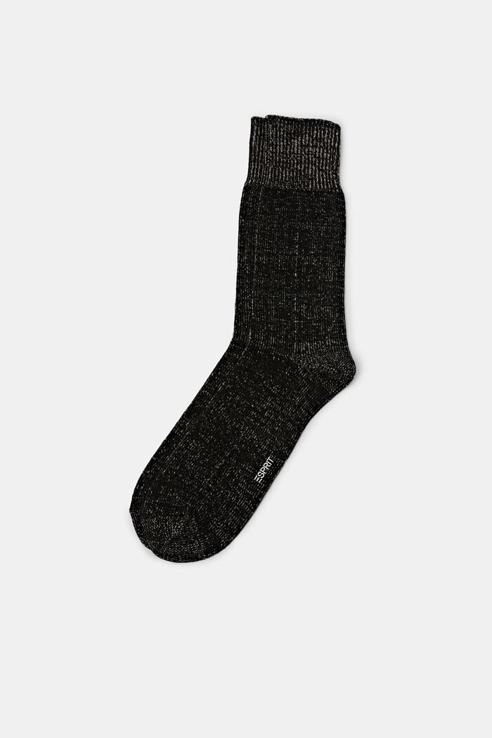 Ponožky z melírované pleteniny, BLACK, detail image number 0