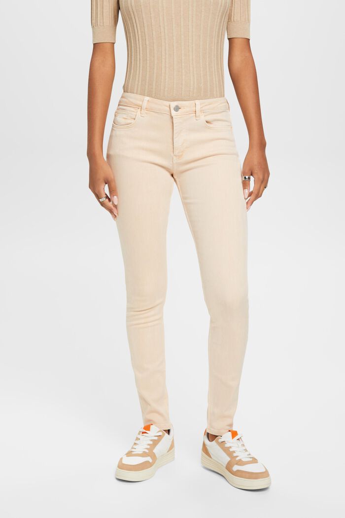 Skinny džíny se střední výškou pasu, PASTEL PINK, detail image number 0