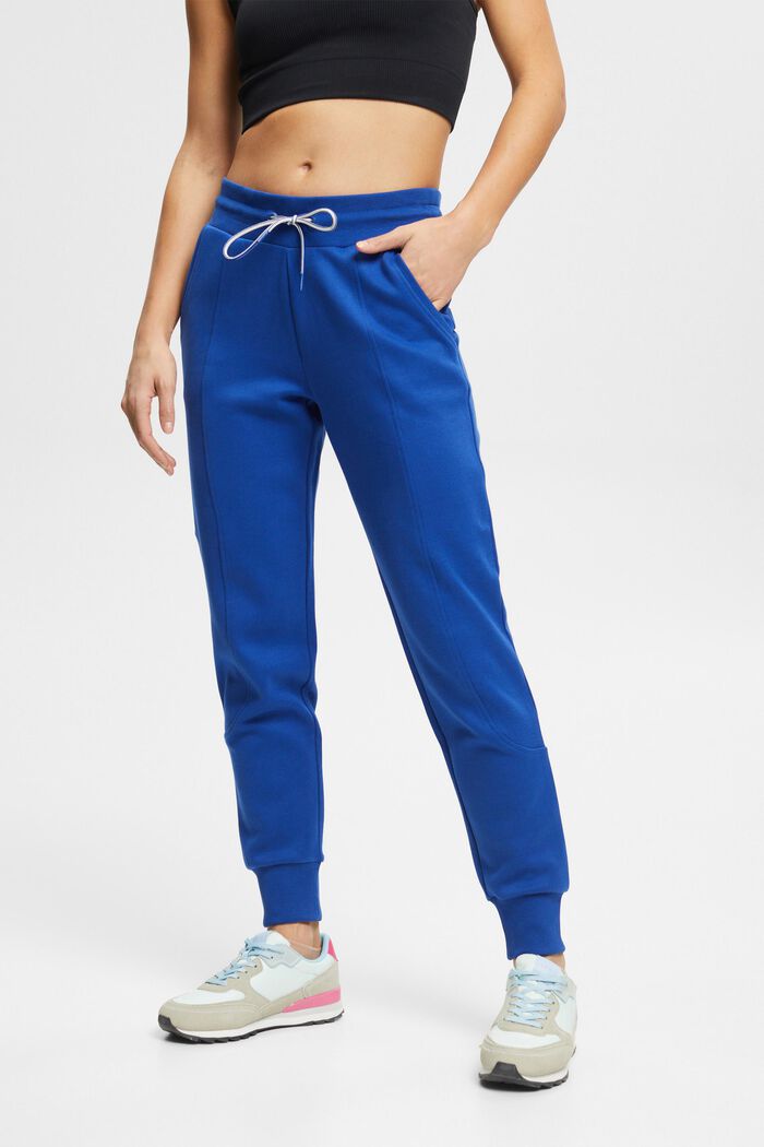 Teplákové kalhoty ze směsi s bavlnou, BRIGHT BLUE, detail image number 0