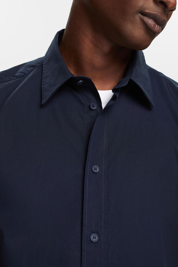 Košile s krátkým rukávem, z bavlněného popelínu, NAVY, detail image number 3
