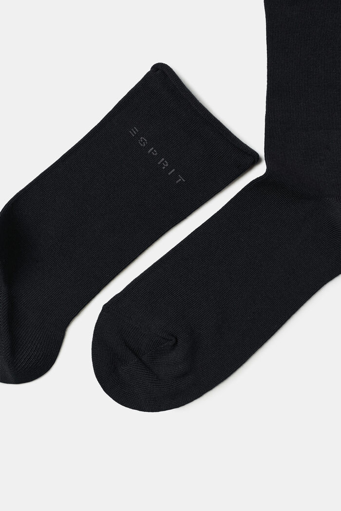 Ponožky z hrubé pleteniny, 2 páry, BLACK, detail image number 1