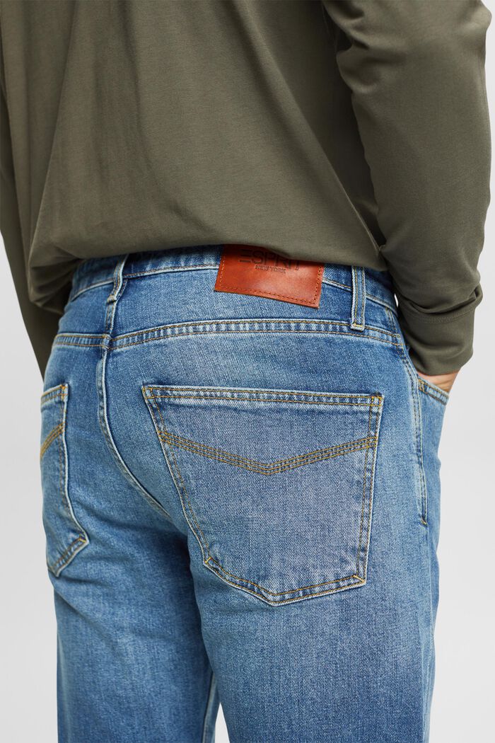 Slim džíny se střední výškou pasu, BLUE MEDIUM WASHED, detail image number 4