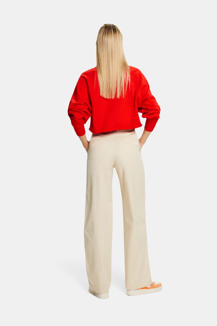Kalhoty chino se širokými nohavicemi, CREAM BEIGE, detail image number 3