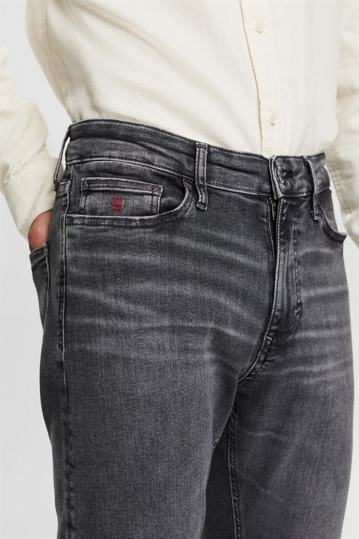 Slim džíny se střední výškou pasu, BLACK DARK WASHED, detail image number 2