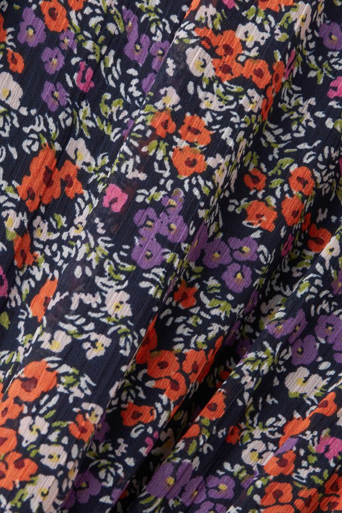 Květované mini šaty s řaseným pasem, NAVY, detail image number 1